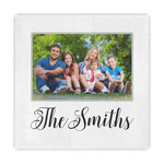 Family Photo and Name Standard Decorative Napkins