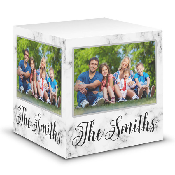 Custom Family Photo and Name Sticky Note Cube