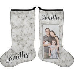 Family Photo and Name Holiday Stocking - Double-Sided - Neoprene