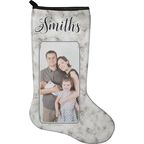 Custom Family Photo and Name Holiday Stocking - Neoprene