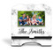 Family Photo and Name Stylized Tablet Stand - Front without iPad