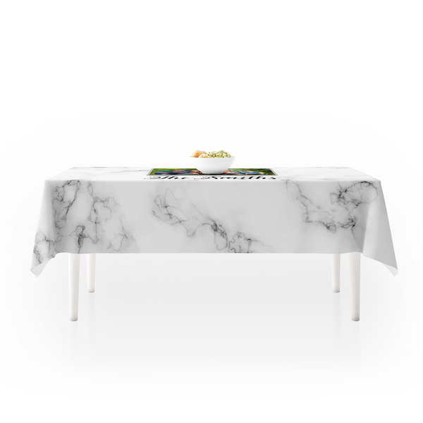 Family Photo and Name Tablecloths (58"x102") - LIFESTYLE (side view)