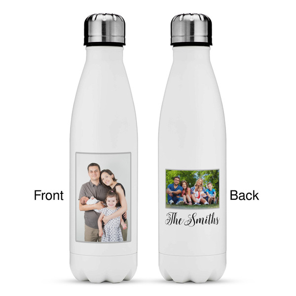 Family Photo and Name Tapered Water Bottle - Apvl 17oz.