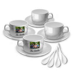 Family Photo and Name Tea Cup - Set of 4