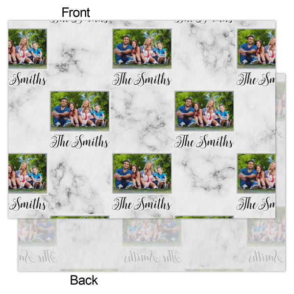 Family Photo and Name Tissue Paper - Heavyweight - Large - Front & Back