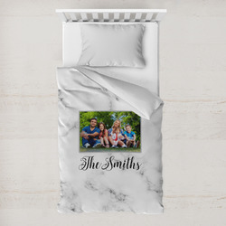 Family Photo and Name Toddler Duvet Cover