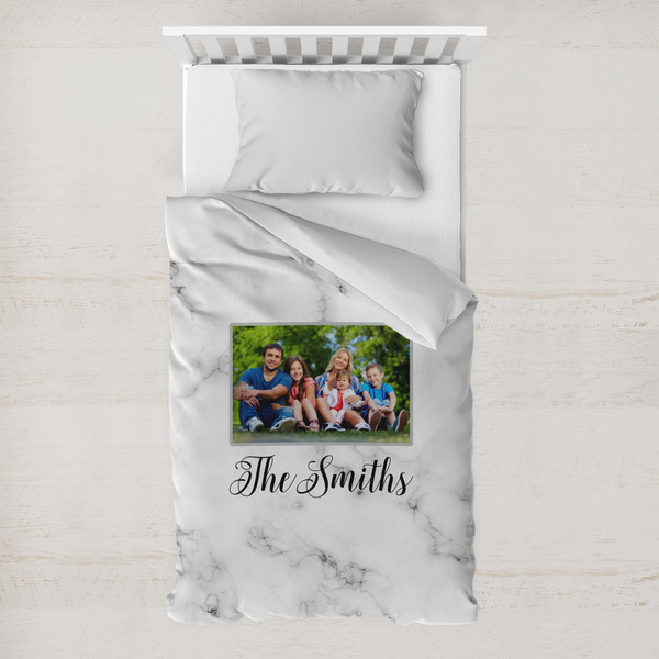 Custom Family Photo and Name Toddler Duvet Cover