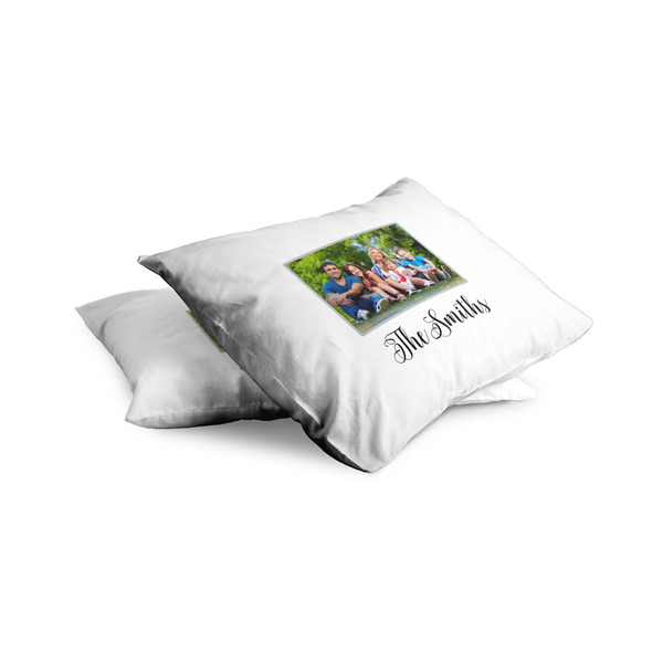 Family Photo and Name Toddler Pillow Case - TWO (partial print)