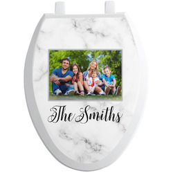 Family Photo and Name Toilet Seat Decal - Elongated