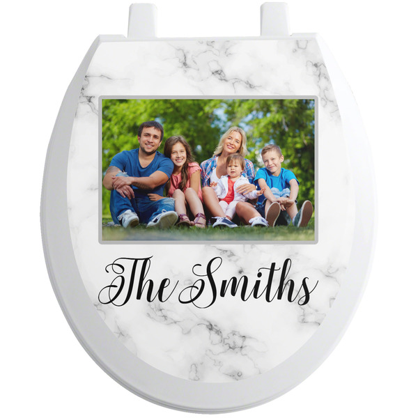Custom Family Photo and Name Toilet Seat Decal