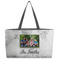 Family Photo and Name Beach Totes Bag - w/ Black Handles