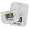Family Photo and Name Two Rectangle Burp Cloths - Open & Folded