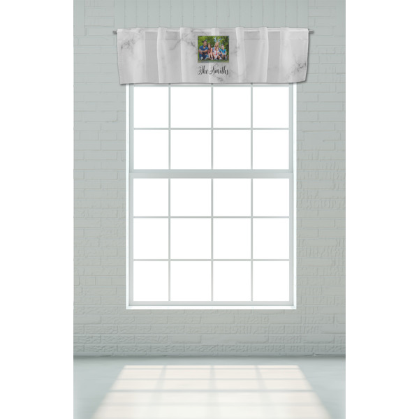 Family Photo and Name Valance - On window