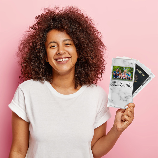 Family Photo and Name Vinyl Document Holder - LIFESTYLE