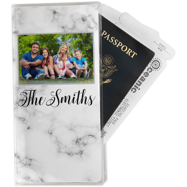 Custom Family Photo and Name Travel Document Holder