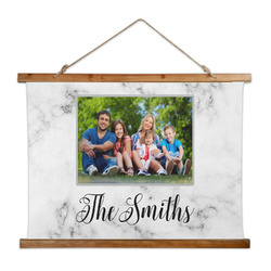 Family Photo and Name Wall Hanging Tapestry - Wide