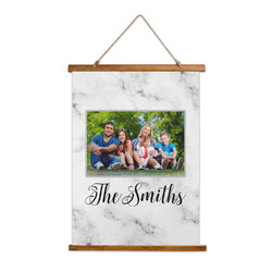 Family Photo and Name Wall Hanging Tapestry - Tall
