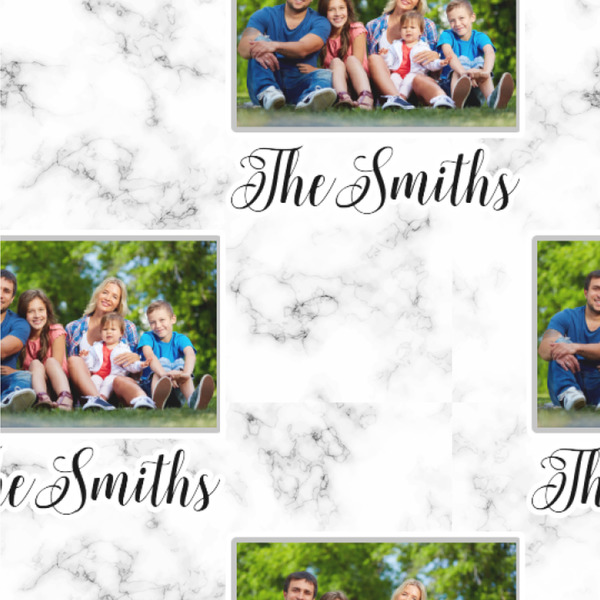 Custom Family Photo and Name Wallpaper & Surface Covering - Water Activated - 24" x 24" Sample