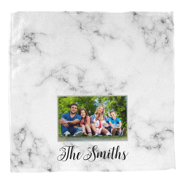Family Photo and Name Washcloth - Front - No Soap