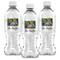 Family Photo and Name Water Bottle Labels - Front View