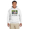 Family Photo and Name White Hoodie on Model - Front