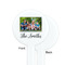 Family Photo and Name White Plastic 7" Stir Stick - Single Sided - Round - Front & Back