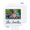 Family Photo and Name White Plastic Stir Stick - Single Sided - Square - Front & Back