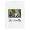 Family Photo and Name White Treat Bag - Front View
