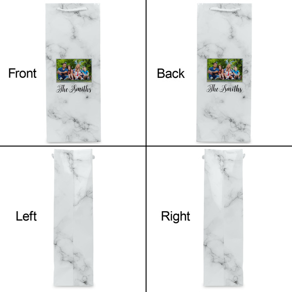 Family Photo and Name Wine Gift Bag - Gloss - Approval