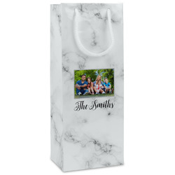 Family Photo and Name Wine Gift Bags