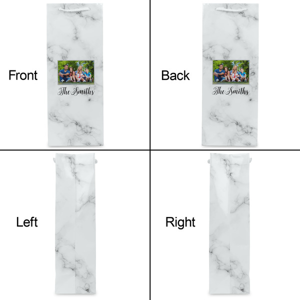 Family Photo and Name Wine Gift Bag - Matte - Approval