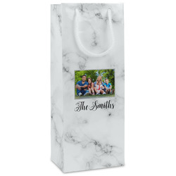 Family Photo and Name Wine Gift Bags - Matte