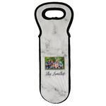 Family Photo and Name Wine Tote Bag