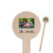 Family Photo and Name Wooden 6" Food Pick - Round - Closeup