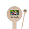 Family Photo and Name 6" Round Wooden Food Picks - Single-Sided