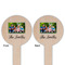 Family Photo and Name Wooden 6" Food Pick - Round - Double Sided - Front & Back