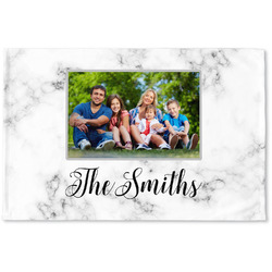 Family Photo and Name Woven Mat