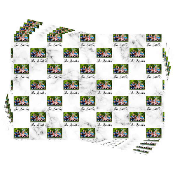 Family Photo and Name Wrapping Paper - Front & Back - Sheets Stack
