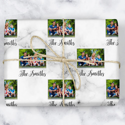 Family Photo and Name Wrapping Paper