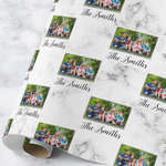 Family Photo and Name Wrapping Paper Roll - Large - Matte