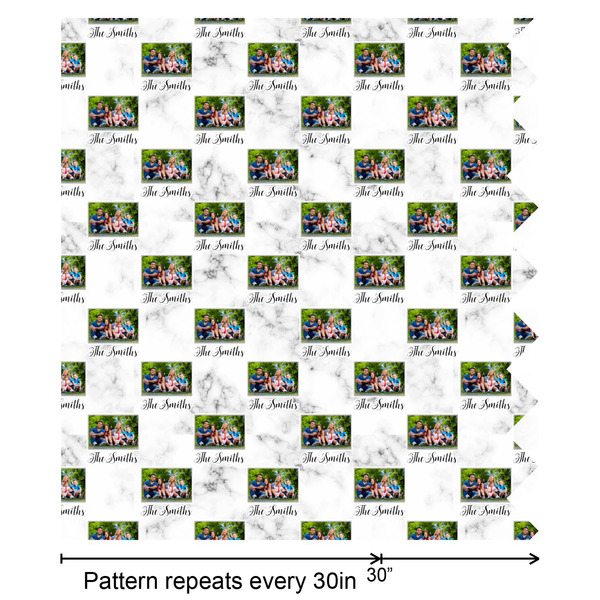 Family Photo and Name Wrapping Paper Roll - Matte - Partial Roll