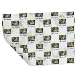 Family Photo and Name Wrapping Paper Sheets - Double-Sided - 20" x 28"