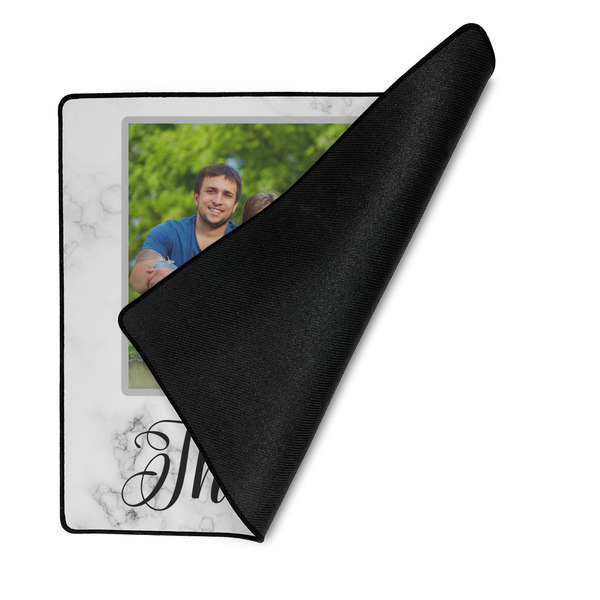Family Photo and Name XL Gaming Mouse Pads - 18" x 16" - Front w/Fold
