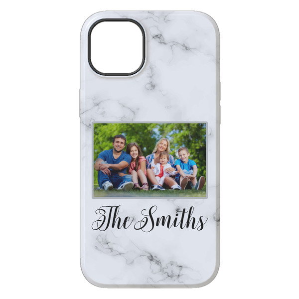 Family Photo and Name iPhone 14 Plus Tough Case - Back