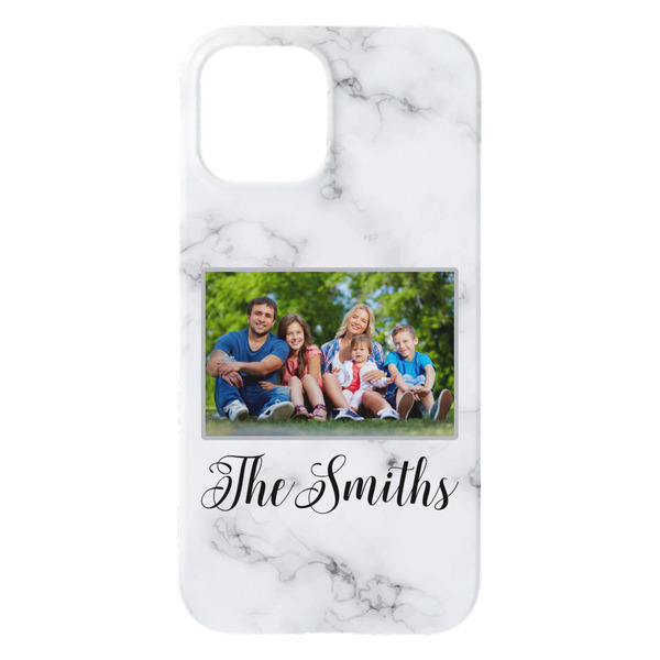 Family Photo and Name iPhone 15 Plus Case - Back