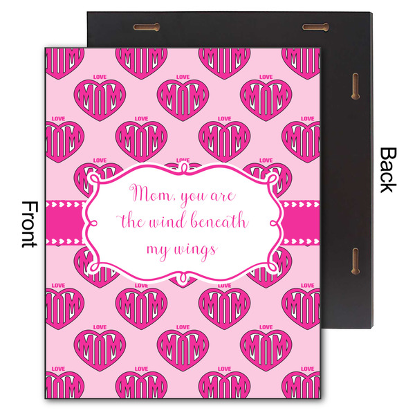 Love You Mom 11x14 Wood Print - Front & Back View