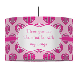 Love You Mom 12" Drum Pendant Lamp - Fabric