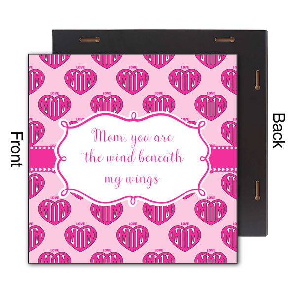 Love You Mom 12x12 Wood Print - Front & Back View