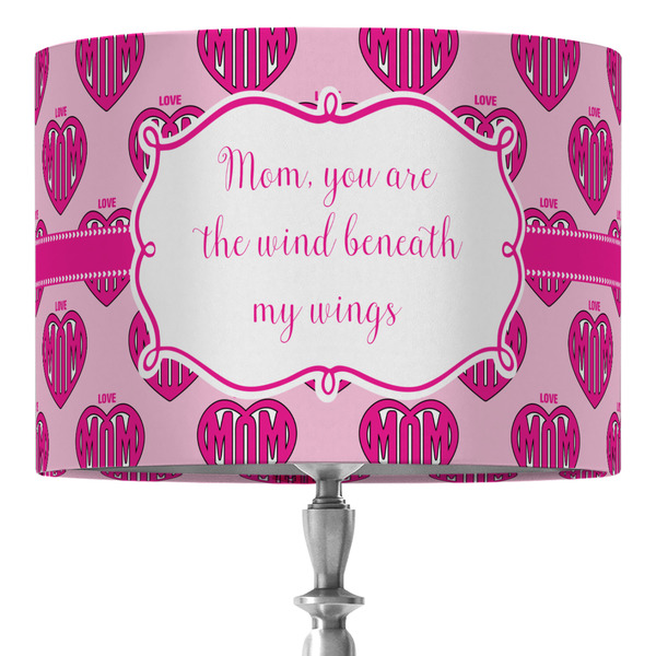 Custom Love You Mom 16" Drum Lamp Shade - Fabric