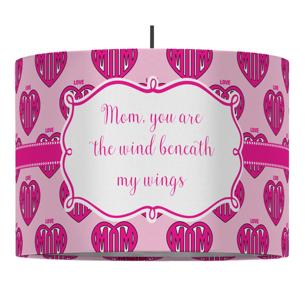 Love You Mom 16" Drum Lampshade - PENDANT (Fabric)
